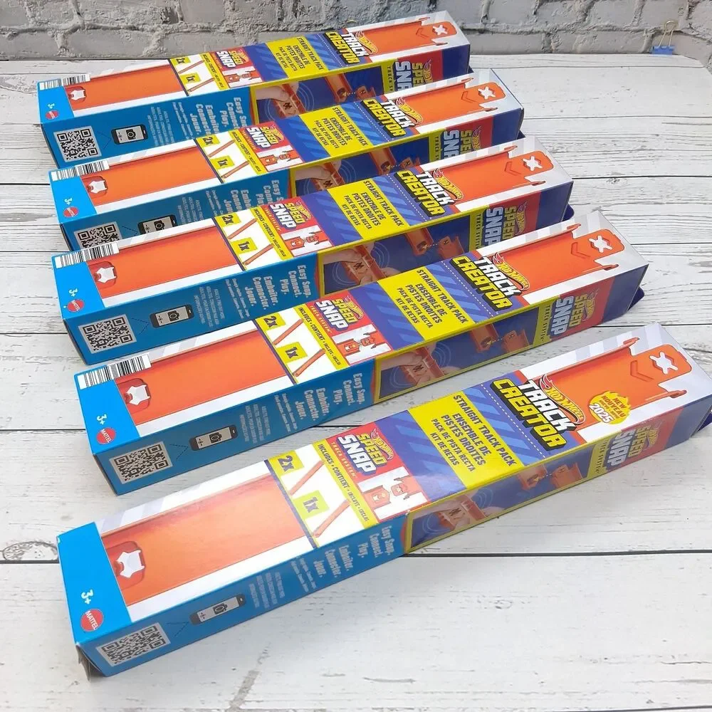Hot Wheels Track Creator Straight Track Pack (3 Straight + 2 Adapters) Lot Of 5